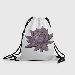 Рюкзак-мешок Цветок лотоса фиолетовый, цвет: 3D-принт