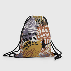 Рюкзак-мешок Зебра Пятнистая, цвет: 3D-принт