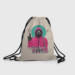Рюкзак-мешок Squid game - Игра в кальмара треугольник, цвет: 3D-принт