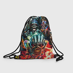 Рюкзак-мешок Iron Maiden allover, цвет: 3D-принт