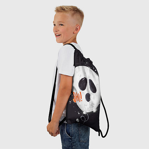 Мешок для обуви Шарик-пугайка черный, полиэстер / 3D-принт – фото 3