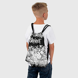 Рюкзак-мешок Надпись Слипкнот Рок Группа ЧБ Slipknot, цвет: 3D-принт — фото 2
