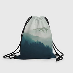 Рюкзак-мешок ДРАКОНЫ НАД ЛЕСОМ DRAGON, цвет: 3D-принт