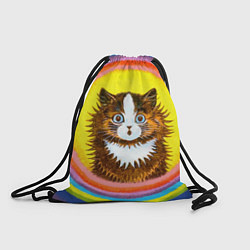 Рюкзак-мешок Радужный кот Луиса Уэйна, цвет: 3D-принт