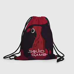 Рюкзак-мешок Игра в кальмара Red Black, цвет: 3D-принт