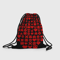 Рюкзак-мешок Любовь, смерть и роботы пиктограммы, цвет: 3D-принт