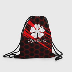 Рюкзак-мешок Чёрный клевер: Соты, цвет: 3D-принт