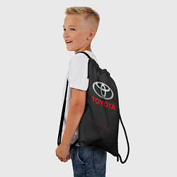 Рюкзак-мешок Toyota Тонкие линии неона, цвет: 3D-принт — фото 2