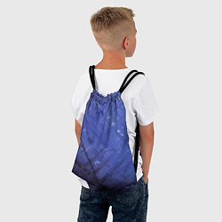 Рюкзак-мешок Синие акварельные мазки, цвет: 3D-принт — фото 2