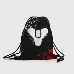Рюкзак-мешок DESTINY 2 RED & WHITE PATTERN LOGO, цвет: 3D-принт