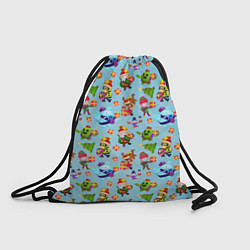 Рюкзак-мешок Brawl Stars Christmas Pattern, цвет: 3D-принт