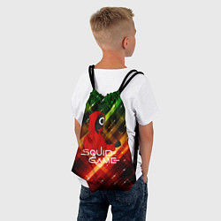 Рюкзак-мешок Игра в кальмара red green, цвет: 3D-принт — фото 2