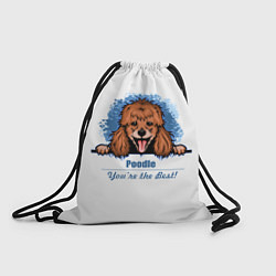 Рюкзак-мешок Собака Пудель Poodle, цвет: 3D-принт