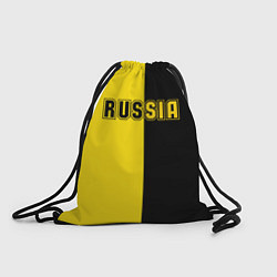 Рюкзак-мешок Россия черно желтое RUSSIA - BORUSSIA, цвет: 3D-принт