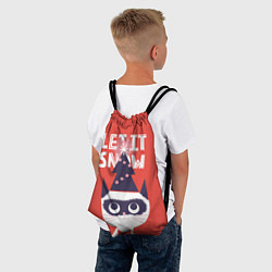 Рюкзак-мешок Котик Новый год, цвет: 3D-принт — фото 2