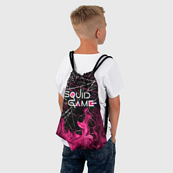 Рюкзак-мешок ИГРА В КАЛЬМАРА ОГОНЬ SQUID GAME FIRE, цвет: 3D-принт — фото 2