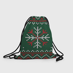 Рюкзак-мешок Knitted Snowflake Pattern, цвет: 3D-принт