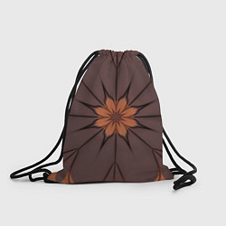 Рюкзак-мешок Абстрактный цветок Оранжевый, цвет: 3D-принт