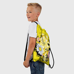 Рюкзак-мешок Жирафа с герберой, цвет: 3D-принт — фото 2