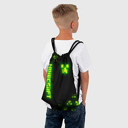 Рюкзак-мешок MINECRAFT NEON LOGO CREEPER, цвет: 3D-принт — фото 2