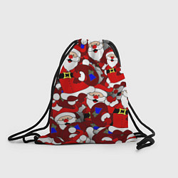 Рюкзак-мешок Толпа Дедов Морозов, цвет: 3D-принт