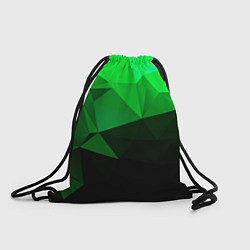Рюкзак-мешок Изумрудный Зеленый Геометрия, цвет: 3D-принт