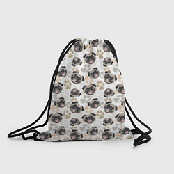 Рюкзак-мешок Собака Мопс Pug, цвет: 3D-принт