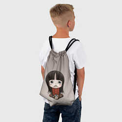 Рюкзак-мешок Грустная девочка хнычет, цвет: 3D-принт — фото 2
