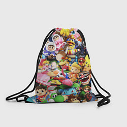 Рюкзак-мешок SUPER SMASH BROS ГЕРОИ ИГРЫ, цвет: 3D-принт