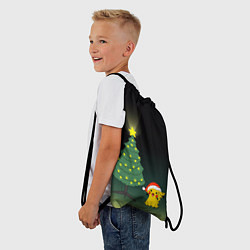 Рюкзак-мешок Пикачу с Ёлкой, цвет: 3D-принт — фото 2