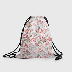 Рюкзак-мешок Узор из листьев паттерн, цвет: 3D-принт