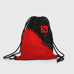 Рюкзак-мешок DOTA 2 RED LOGO, БРЫЗГИ КРАСОК, цвет: 3D-принт