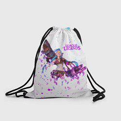 Рюкзак-мешок JINX ARCANE, БРЫЗГИ КРАСОК, цвет: 3D-принт