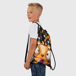 Рюкзак-мешок Крейзи тигр с сердцем, цвет: 3D-принт — фото 2