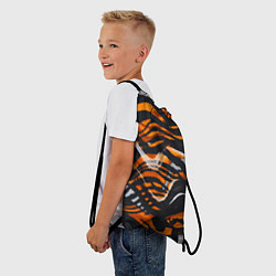 Рюкзак-мешок Окрас тигра, цвет: 3D-принт — фото 2