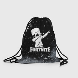 Рюкзак-мешок НОВОГОДНИЙ FORTNITE MARSHMELLO, цвет: 3D-принт