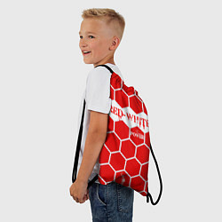 Рюкзак-мешок Красно-Белая Сила, цвет: 3D-принт — фото 2