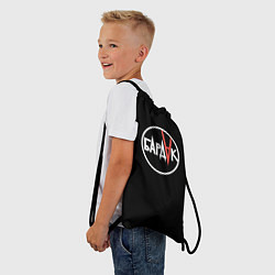 Рюкзак-мешок Бардак лого на темном фоне, цвет: 3D-принт — фото 2