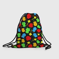 Рюкзак-мешок SOUTH PARK ЮЖНЫЙ ПАРК НОВОГОДНИЙ УЗОР, цвет: 3D-принт