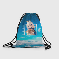 Рюкзак-мешок Паймон Paimon, Genshin Impact Геншин импакт, цвет: 3D-принт