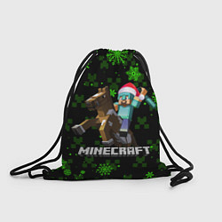 Рюкзак-мешок MINECRAFT НОВОГОДНИЙ КРИПЕРЫ, цвет: 3D-принт