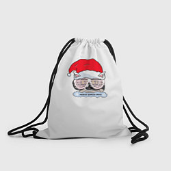 Рюкзак-мешок Новогодний Диско Енотик, цвет: 3D-принт