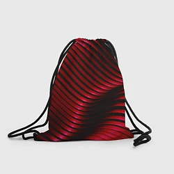 Рюкзак-мешок Волны красного металла, цвет: 3D-принт