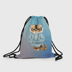 Рюкзак-мешок Тигренок в пайте, цвет: 3D-принт