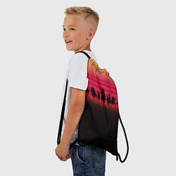 Рюкзак-мешок Ковбои в закате, цвет: 3D-принт — фото 2