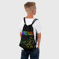 Рюкзак-мешок MANESKIN ЦВЕНОЙ МУЗЫКАЛЬНЫЙ, цвет: 3D-принт — фото 2