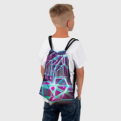 Рюкзак-мешок Неоновая трубка, цвет: 3D-принт — фото 2