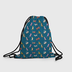 Рюкзак-мешок Тигрята на темном фоне, цвет: 3D-принт