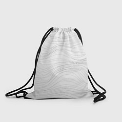 Рюкзак-мешок Белые волны, цвет: 3D-принт