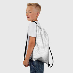 Рюкзак-мешок Белые волны, цвет: 3D-принт — фото 2